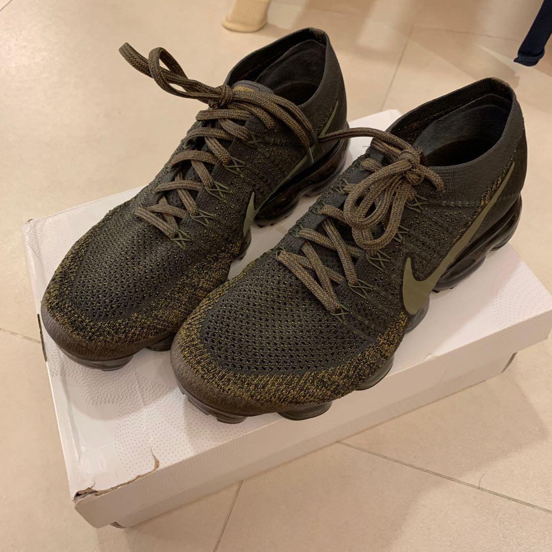 nike air vapormax flyknit olive green