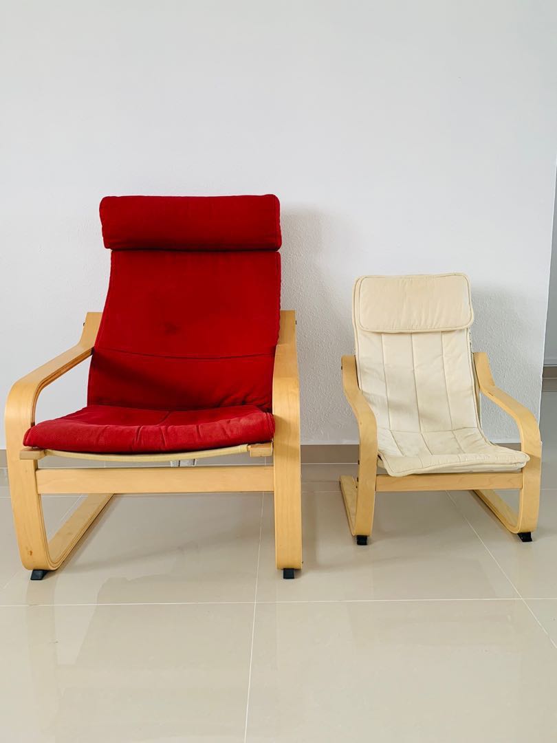 Good Quality Ikea Poang Armchair And Kid Chair Both For 40 Share This Listing