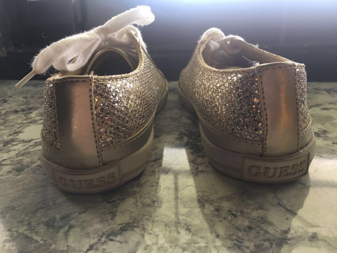 Guess gold glitter sneakers on sale
