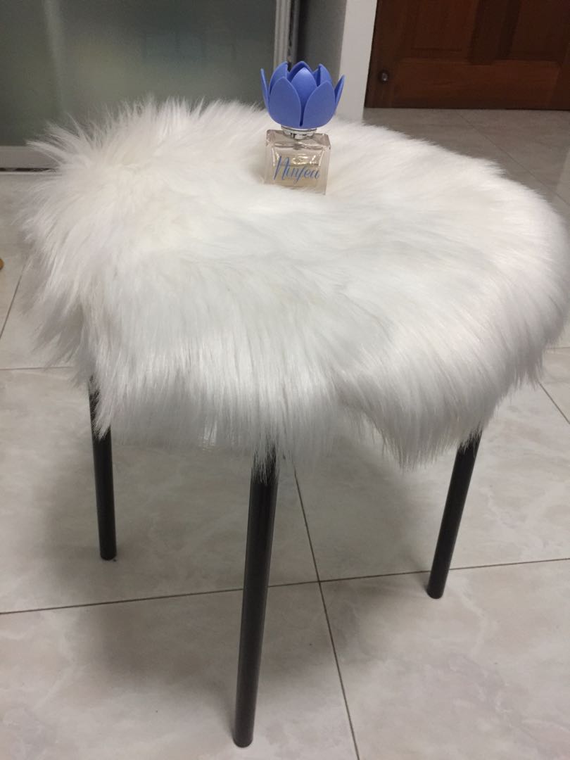 Ikea Chair With Fluffy Blanket Furniture Tables Chairs On Carousell