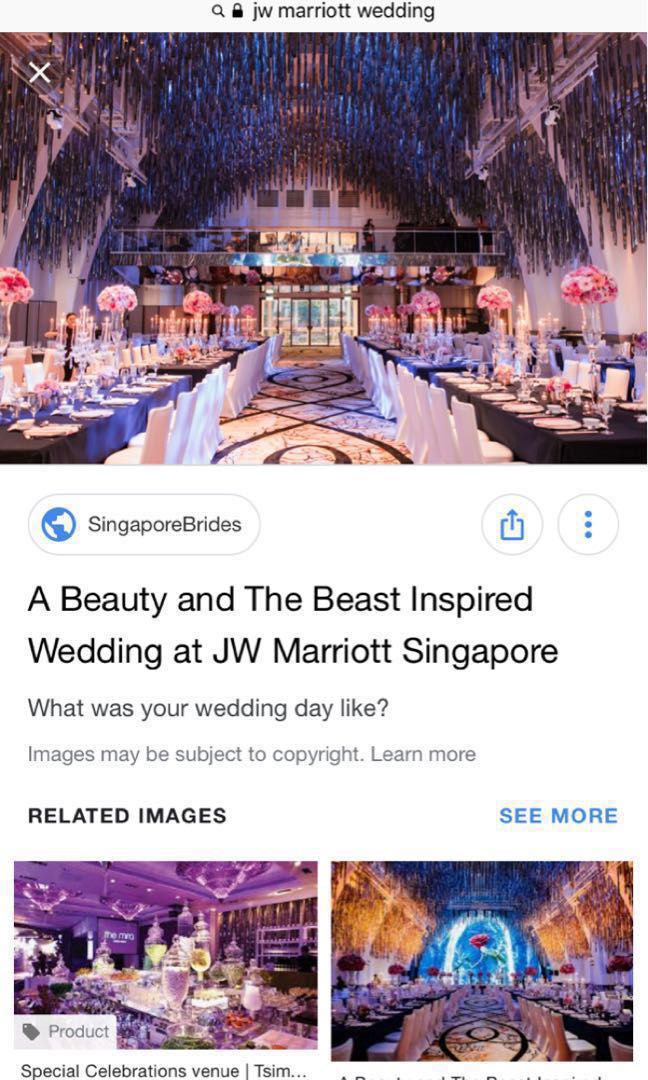 Jw Marriott Singapore South Beach Wedding Package 1 9 2019