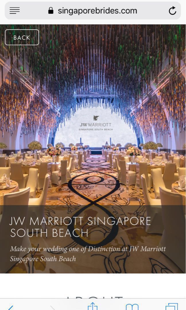 Jw Marriott Singapore South Beach Wedding Package 1 9 2019