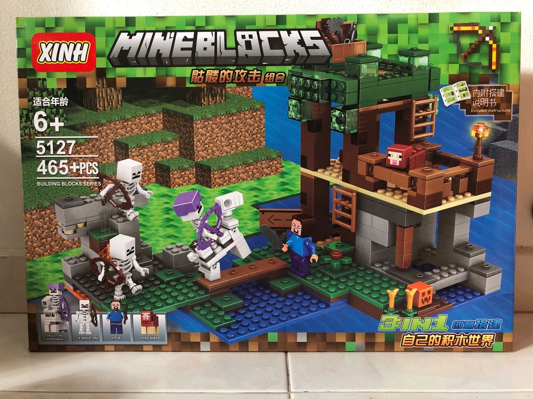 lego minecraft skeleton attack