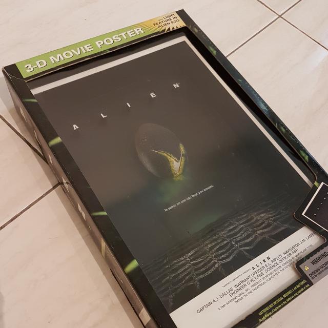 Mcfarlane Toys 1979 Alien 3d Movie Poster With Light Feature In Alien Egg Toys Games Action Figures Collectibles On Carousell