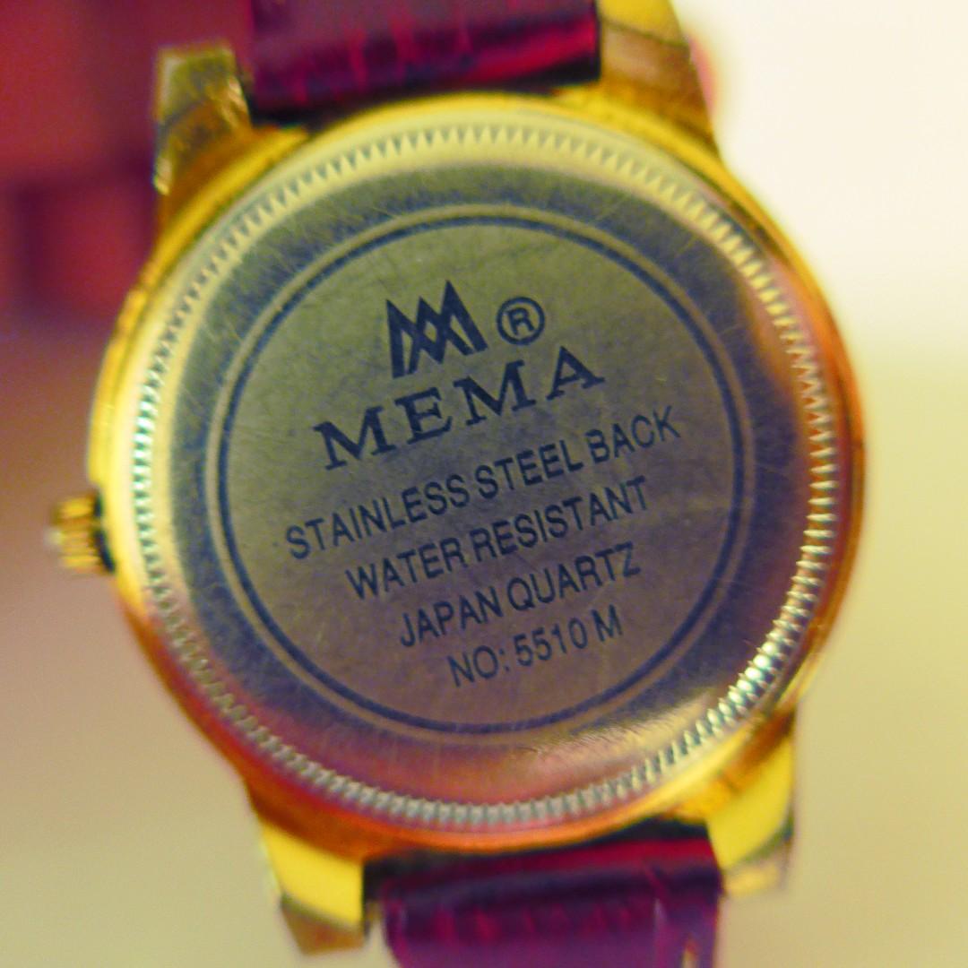 Mema stainless steel back shop water resistant japan quartz