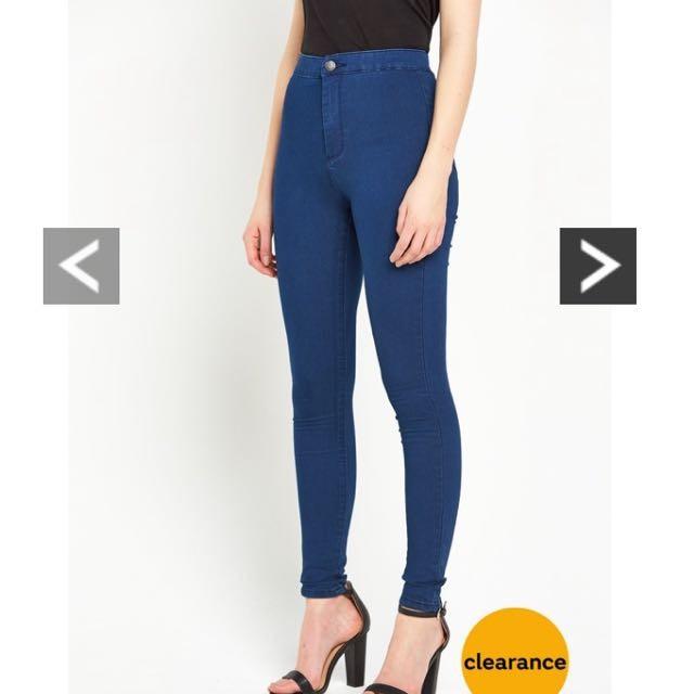 Miss selfridge high waisted jeans clearance