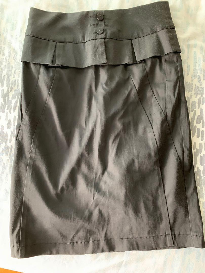 Black work skirt uk Clearance