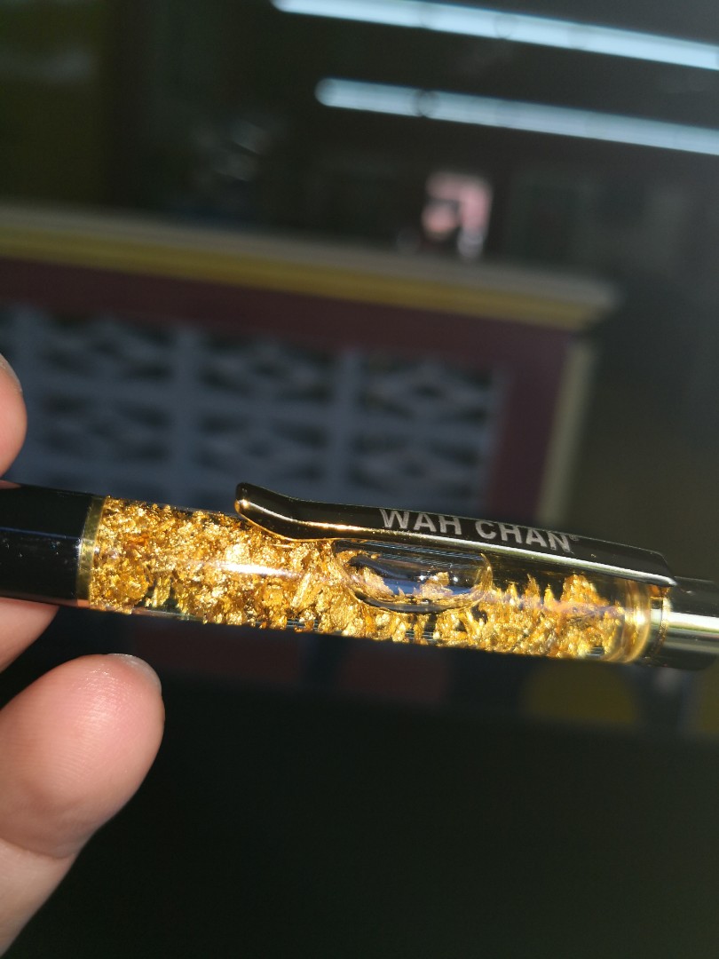 Pen Wah chan serbuk emas gold dust pen Luxury Accessories on