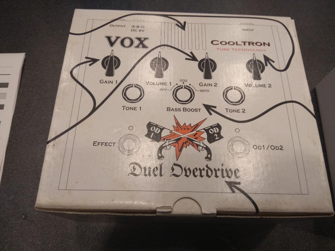 Rare  Discontinued Vox Cooltron Duel Overdrive Tube Pedal Made In Japan,  Hobbies  Toys, Music  Media, Music Accessories on Carousell