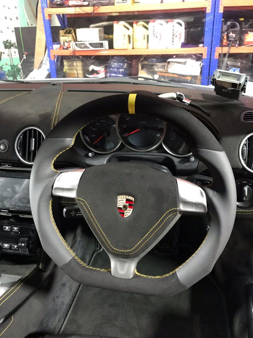Steering warp alcantara nappa leather and normal leather, Car Accessories,  Accessories on Carousell