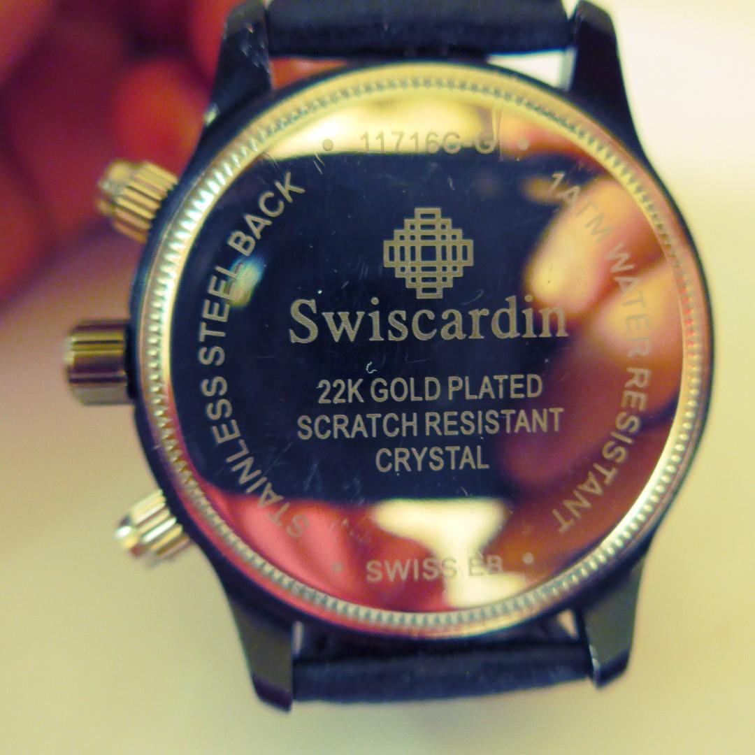 Swiscardin sapphire coated discount 22k gold plated price
