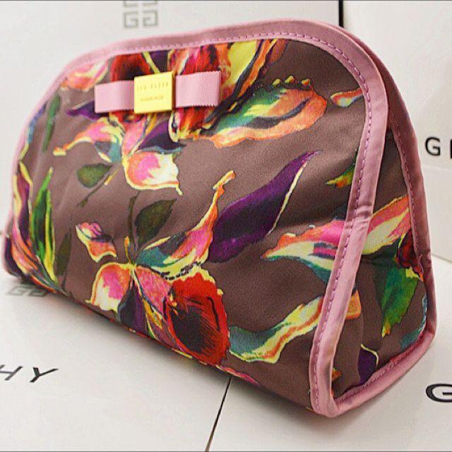 TED BAKER bodywear Floral Hibiscus Large Waterproof Cosmetic Toiletries Travel Pouch Bag In Bag Organizer