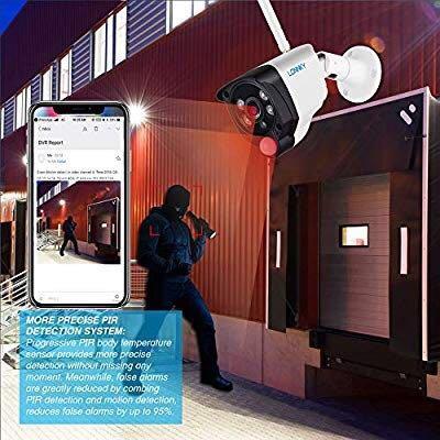 【Audio Recording】 LONNKY 1080P Full HD Home Outdoor Security Camera System Wireless,8CH NVR Kit with 2TB HDD and 4PCS 2.0MP Outdoor Indoor Bullet IP Cameras with PIR Sensor,Auto-Pair,Plug and Play 