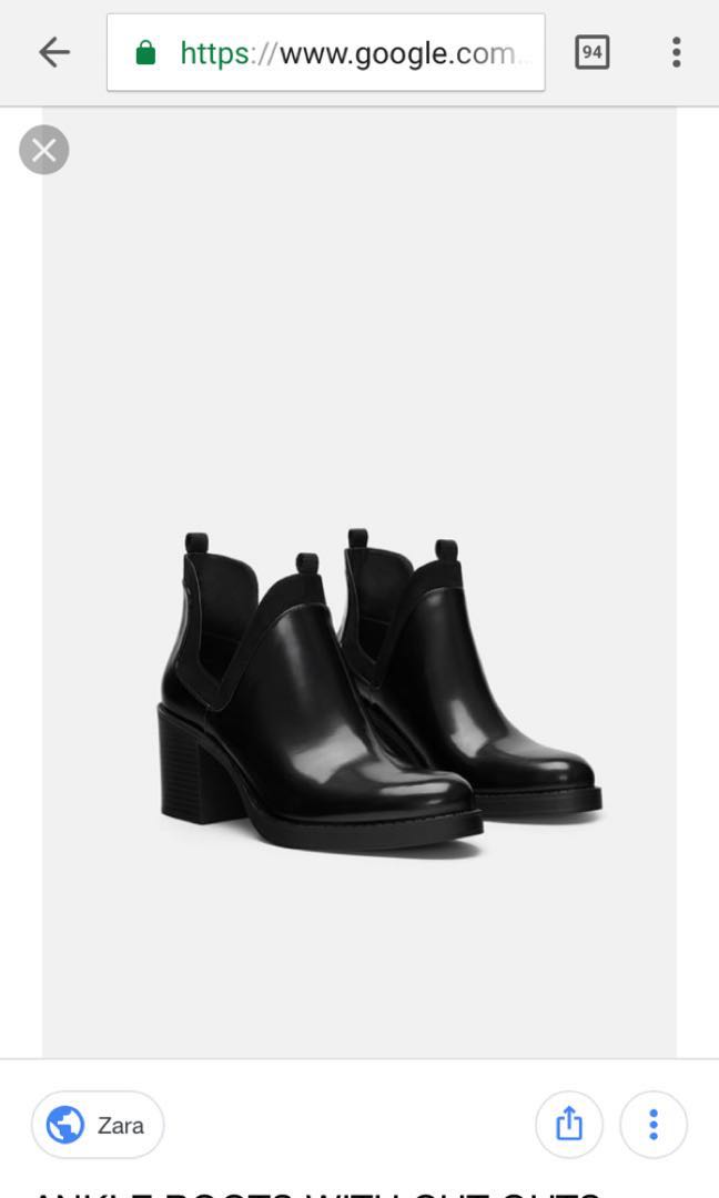 zara cut out ankle boots