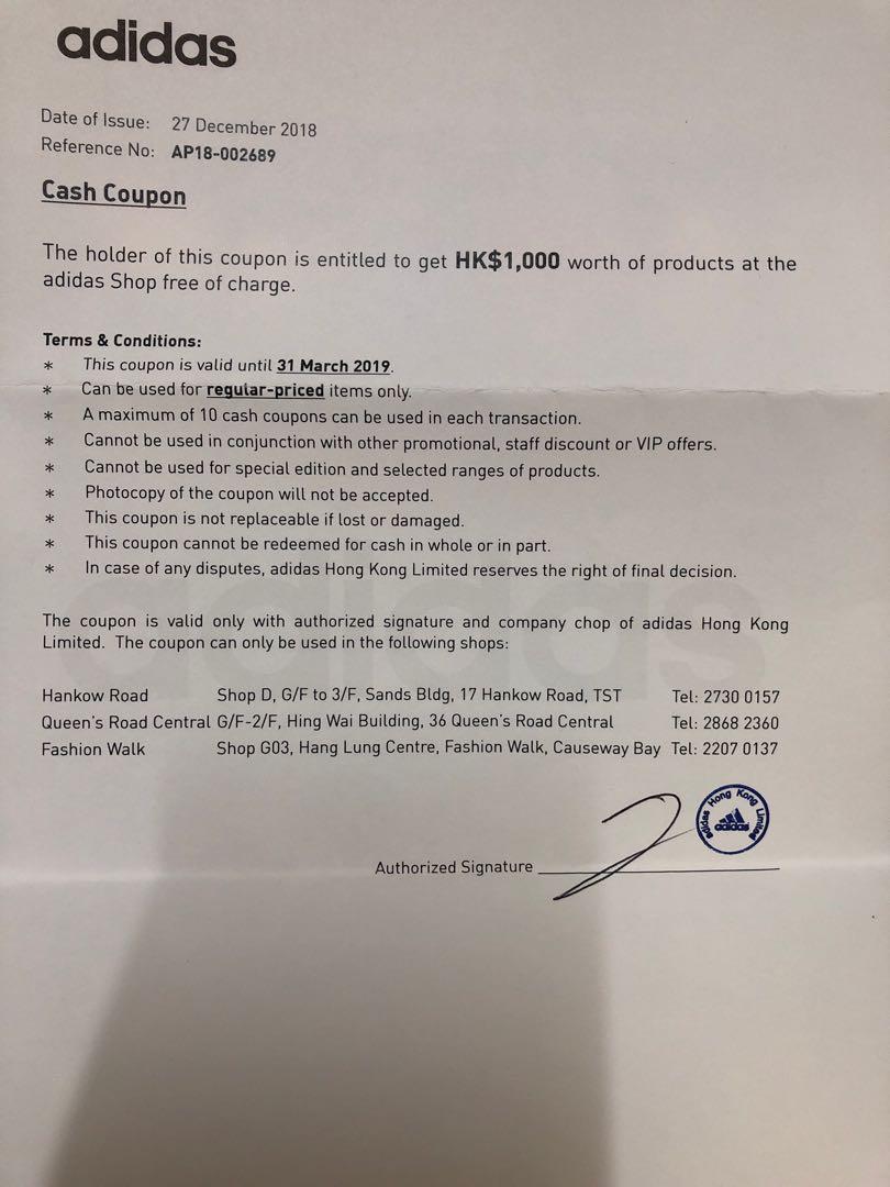 Adidas coupon cash Clearance