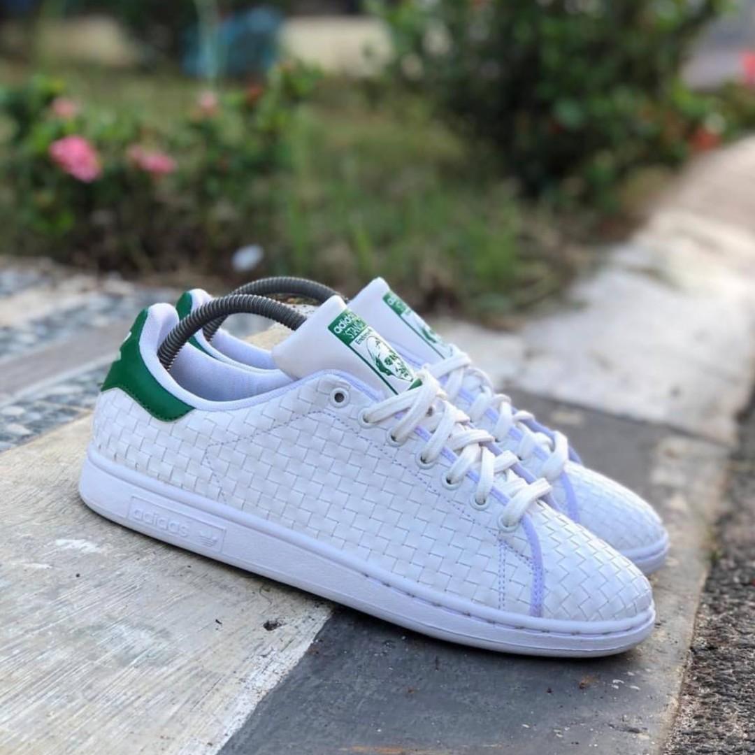 adidas stan smith woven white