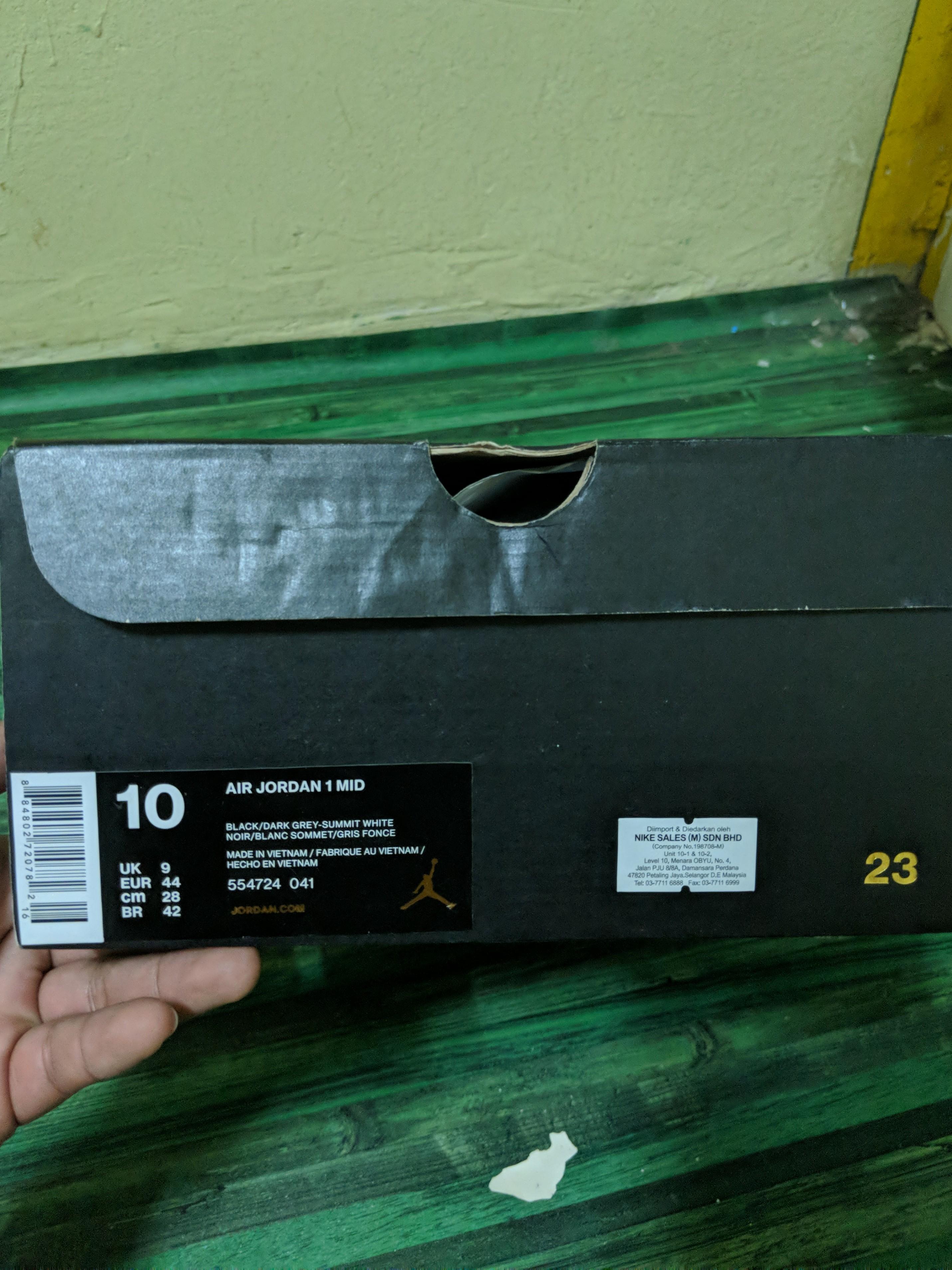 Air Jordan 1 Mid Black Dark Grey Summit White