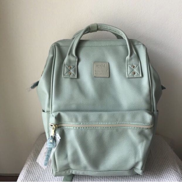 Anello MINT GREEN leather backpack