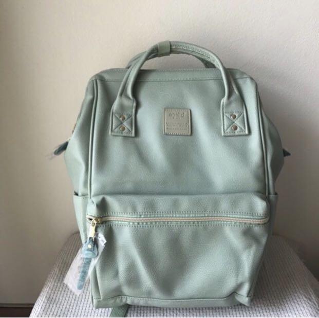 Anello MINT GREEN leather backpack