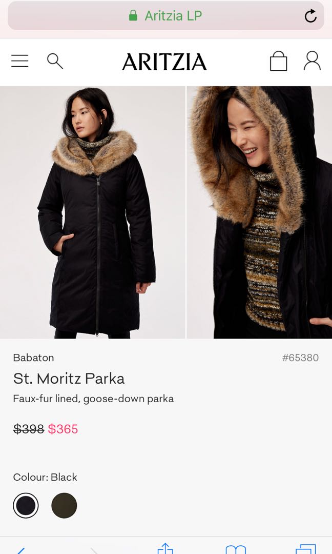 Aritzia st moritz parka top