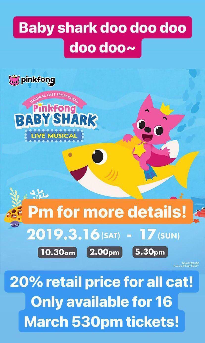 Baby Shark Concert Tickets, Tickets & Vouchers, Event Tickets on Carousell