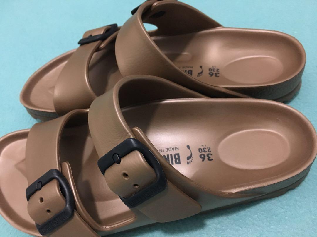 rose gold 2 strap sandals