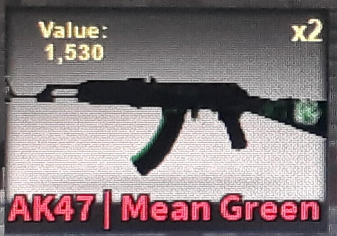 Cb R Ak47 Mean Green Toys Games Video Gaming In Game Products On Carousell - csgo 1 vs 1 ak47 roblox