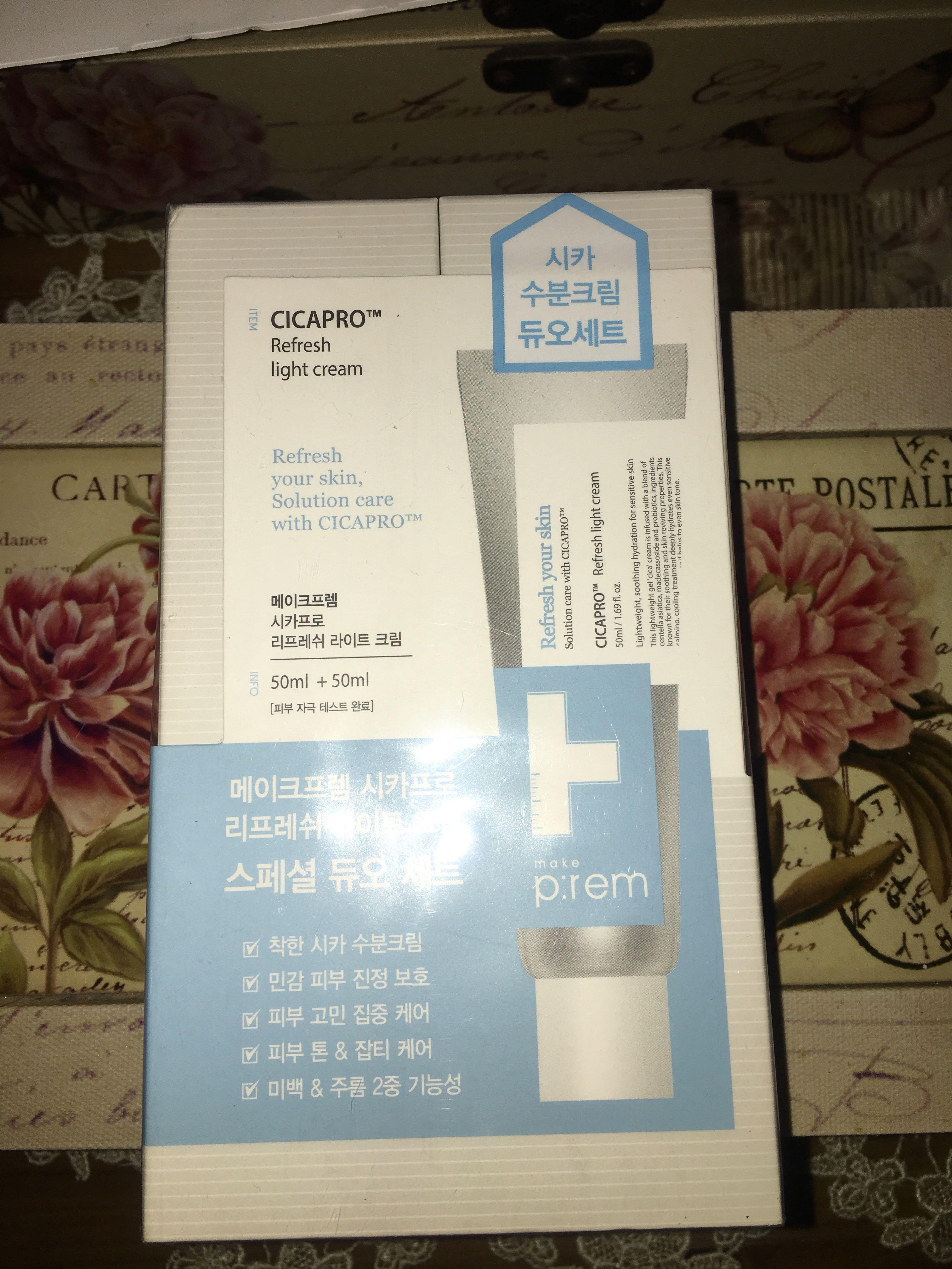 Cicapro Refresh Light Cream Health Beauty Skin Bath Body On Carousell Wellage real hyaluronic gel cream 75 ml. carousell