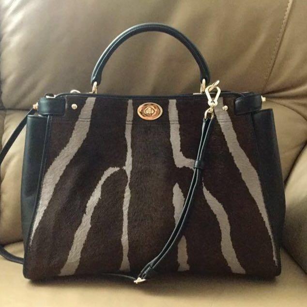 Coach calf best sale hair purse