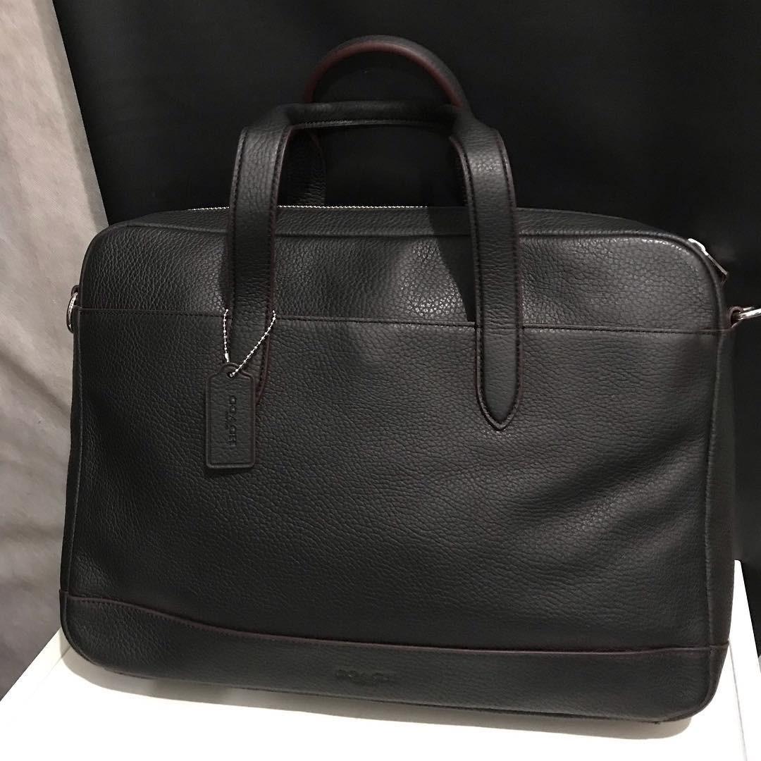 Coach+F11319+Men%27s+Hamilton+Pebbled+Leather+Laptop+Bag+Briefcase for sale  online