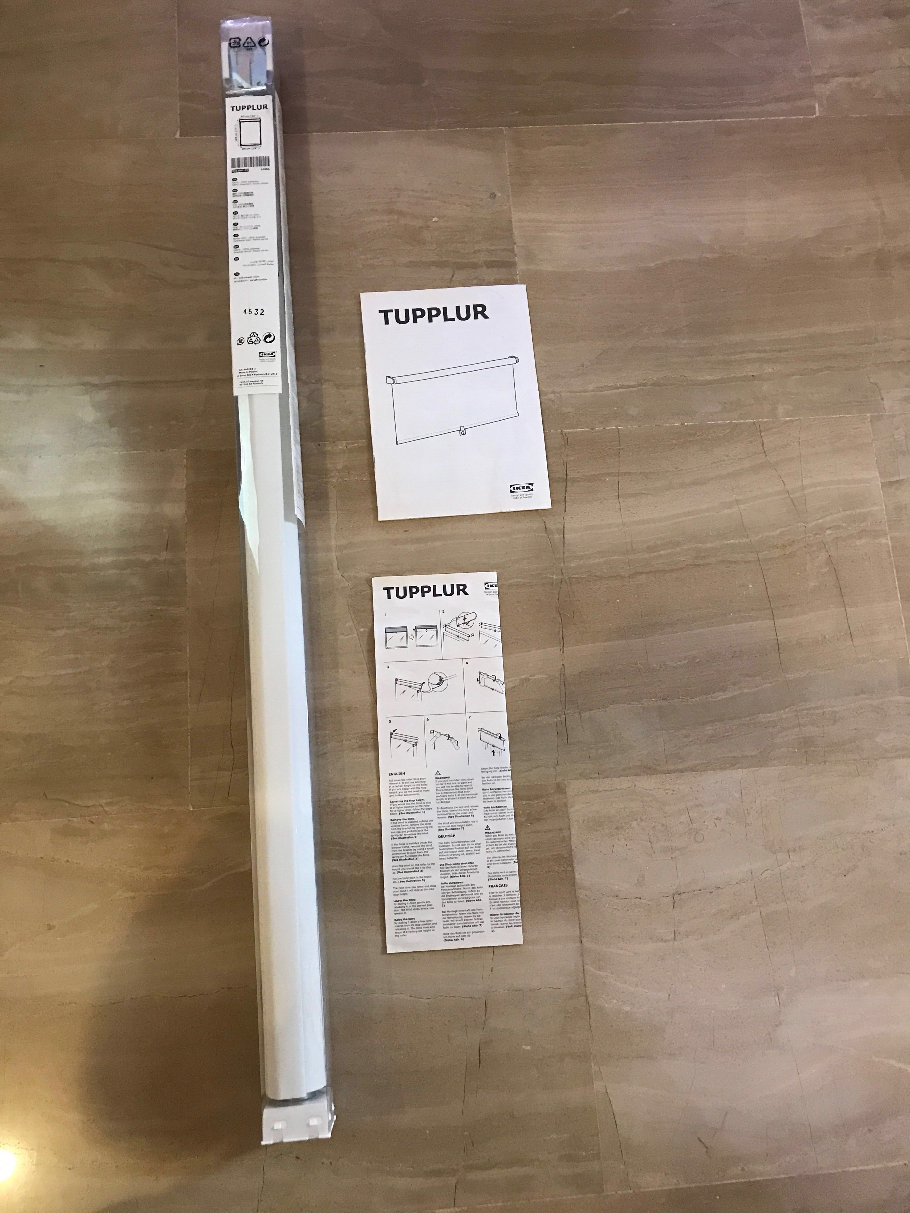Ikea Tupplur Blackout Cordless Roller Blind Shade Gray 23 30 32 New Ebay