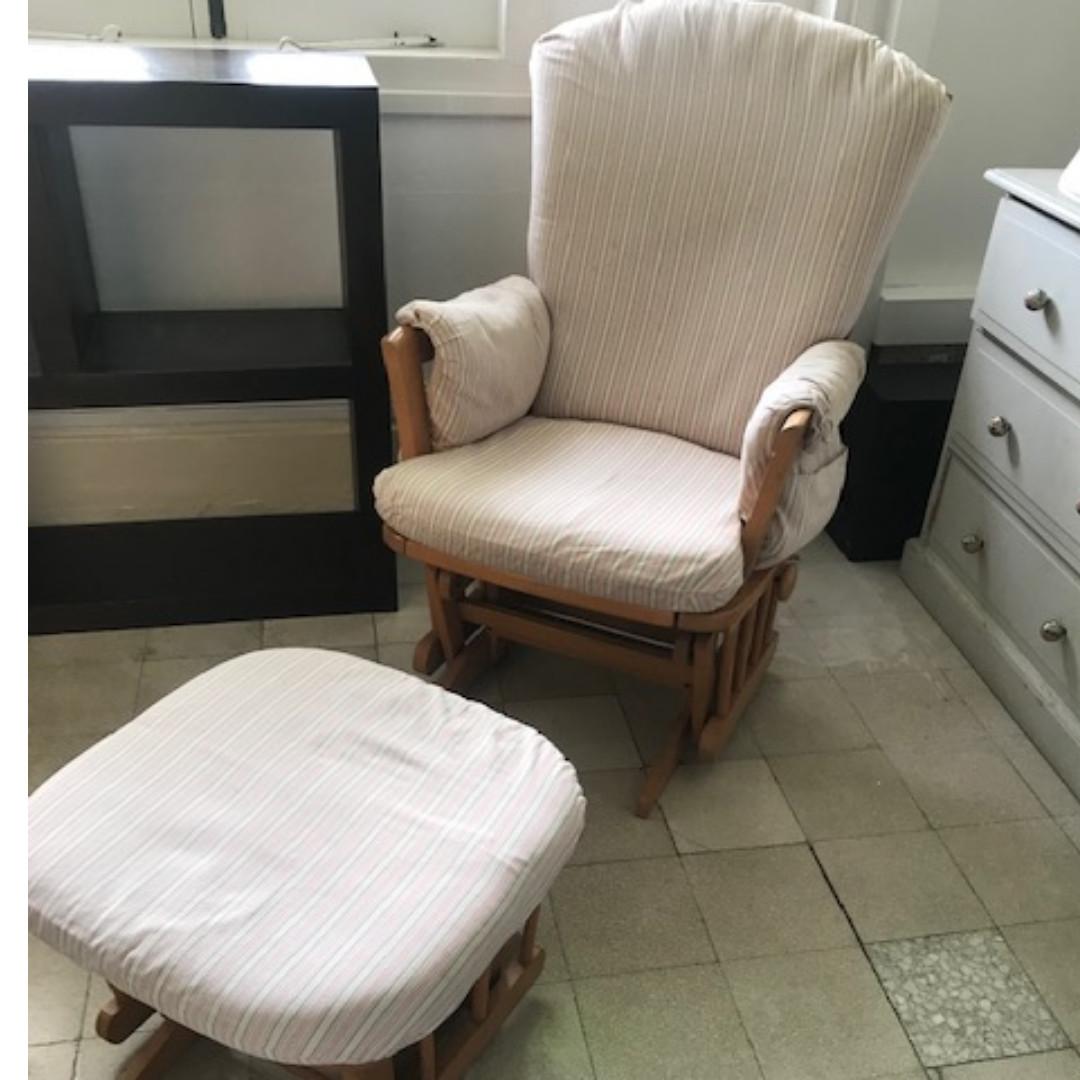 dutailier glider nursing chair and footstool