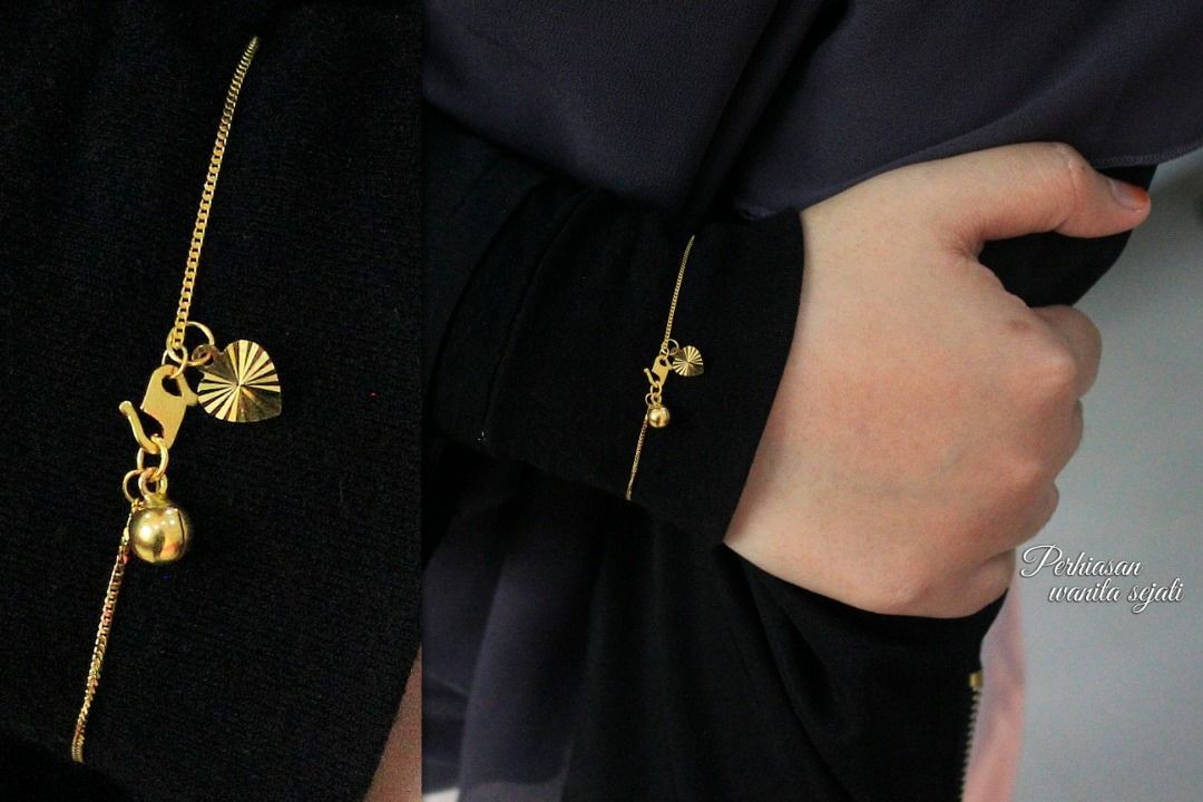 Gelang Tangan Loceng Emas 916 Women S Fashion Jewellery On Carousell