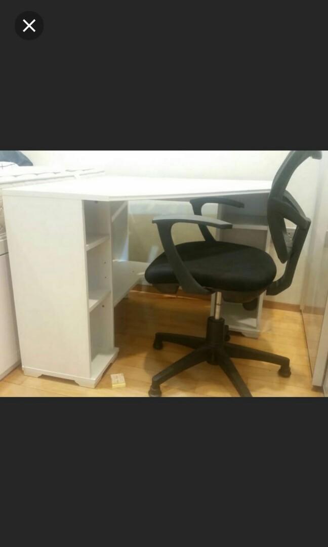 Home office table+chair, Furniture & Home Living, Furniture, Tables & Sets on Carousell