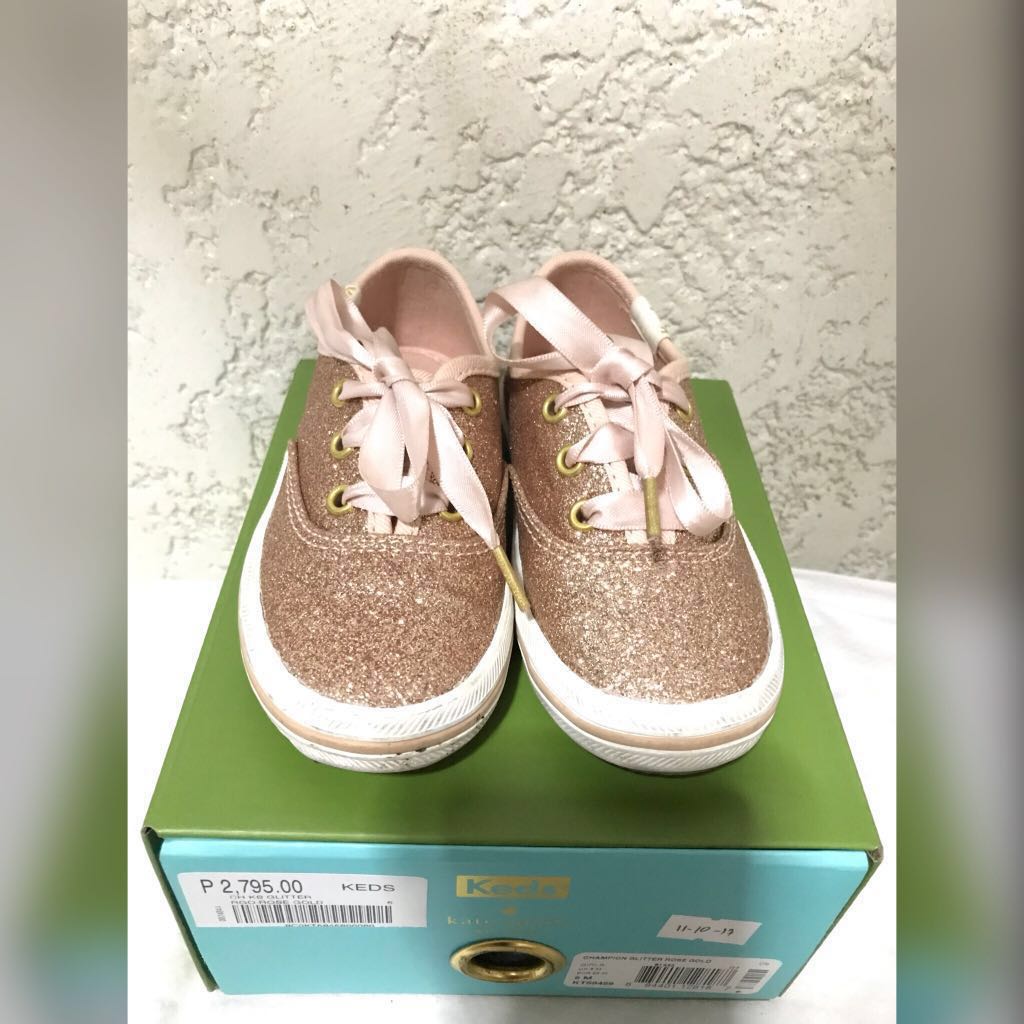 keds glitter rose gold