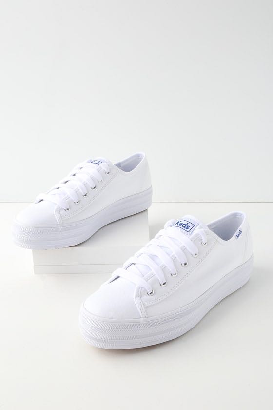 white platform keds