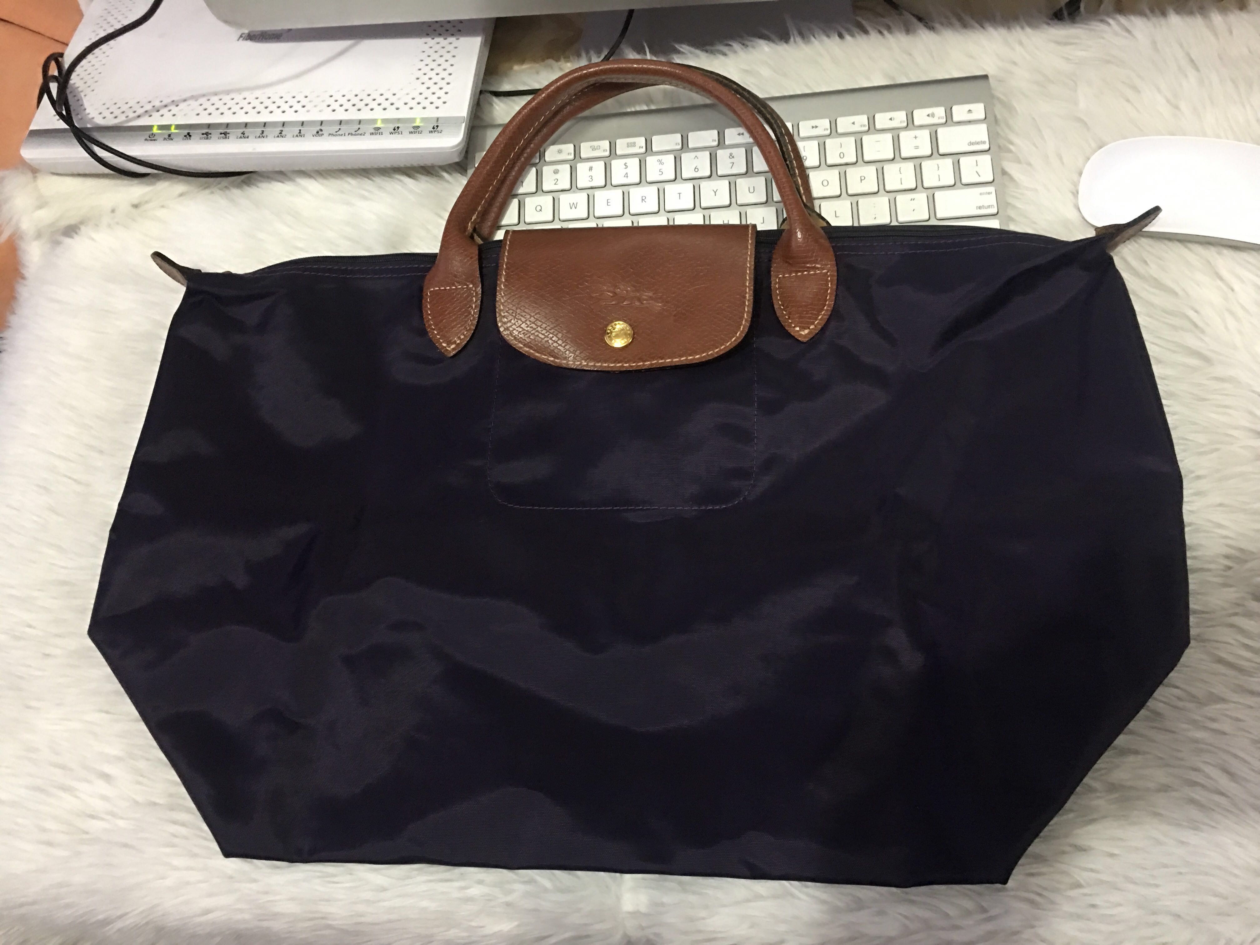Longchamp large sale short handle