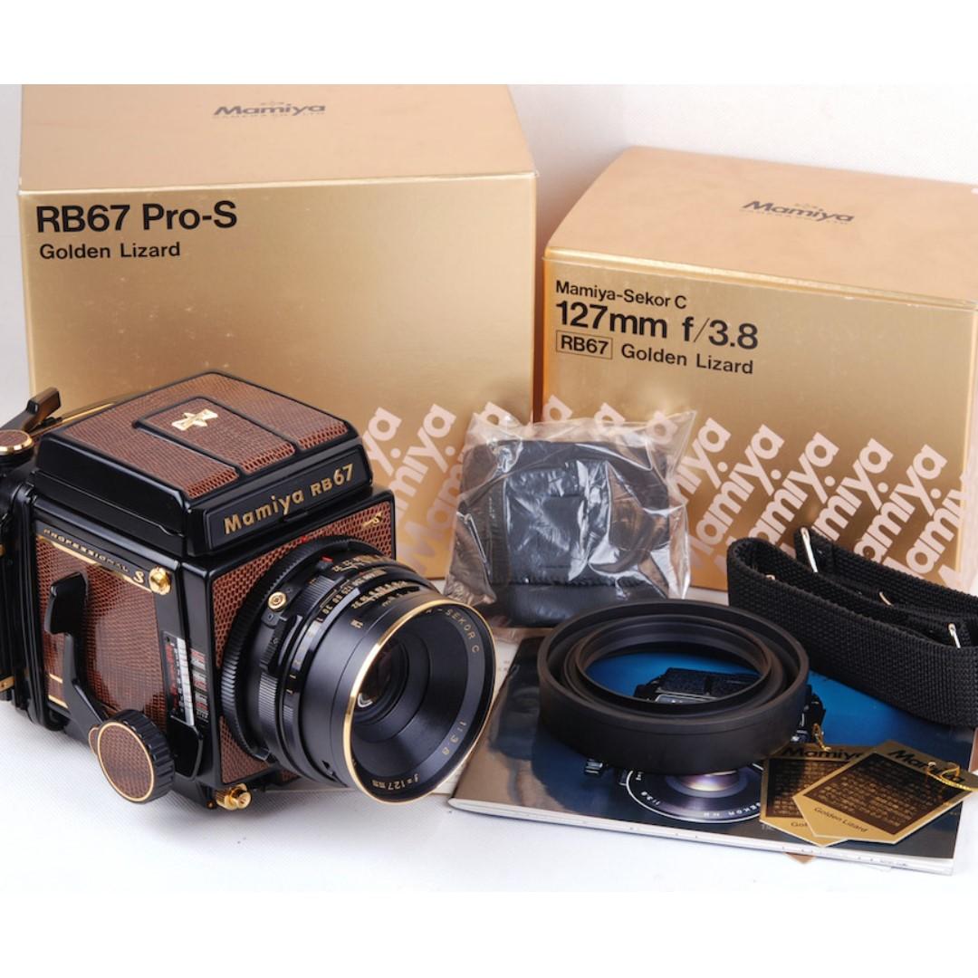 新同收藏品】MAMIYA RB67 Pro-S 127/3.8套機Golden Lizard 紀念金機