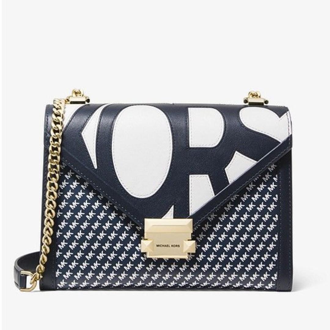 michael kors whitney large logo convertible shoulder bag