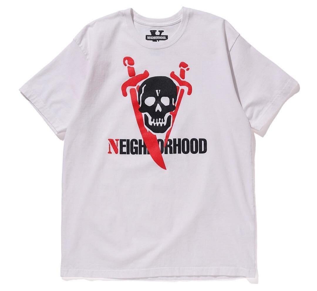 Neighbourhood x VLONE XL WHITE Men s Fashion Tops Sets Tshirts Polo Shirts on Carousell