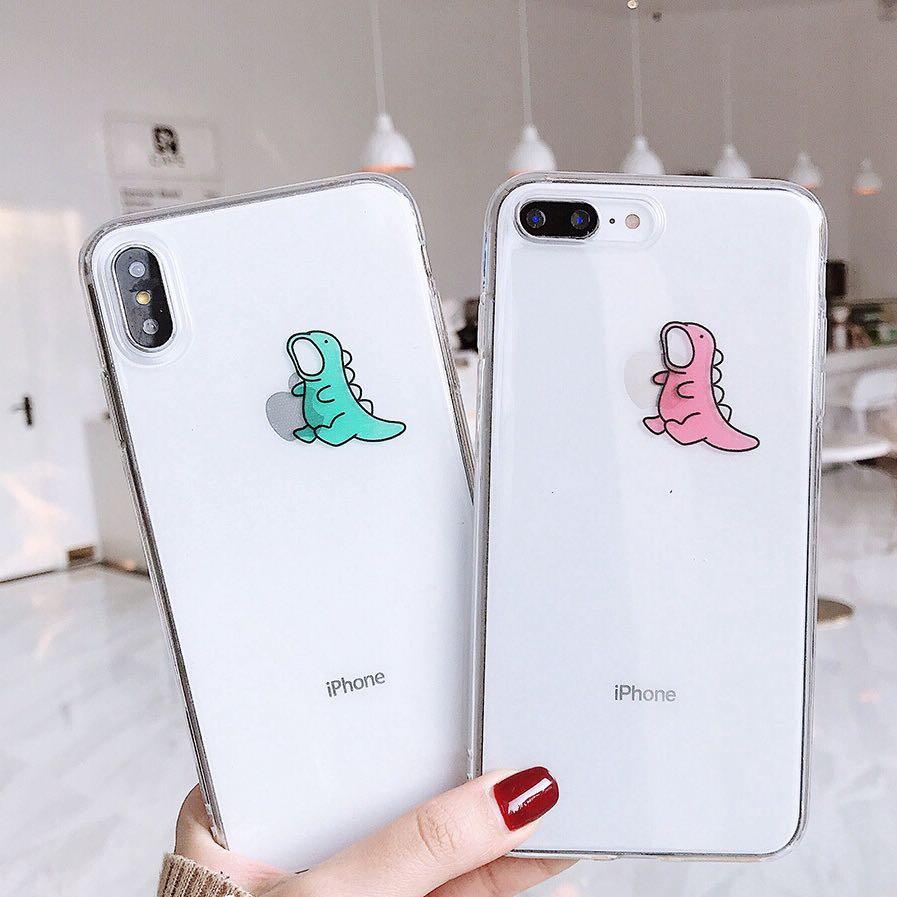 Preorder Cute Dinosaur Apple Art Phone Case Mobile Phones Tablets Mobile Tablet Accessories Mobile Accessories On Carousell