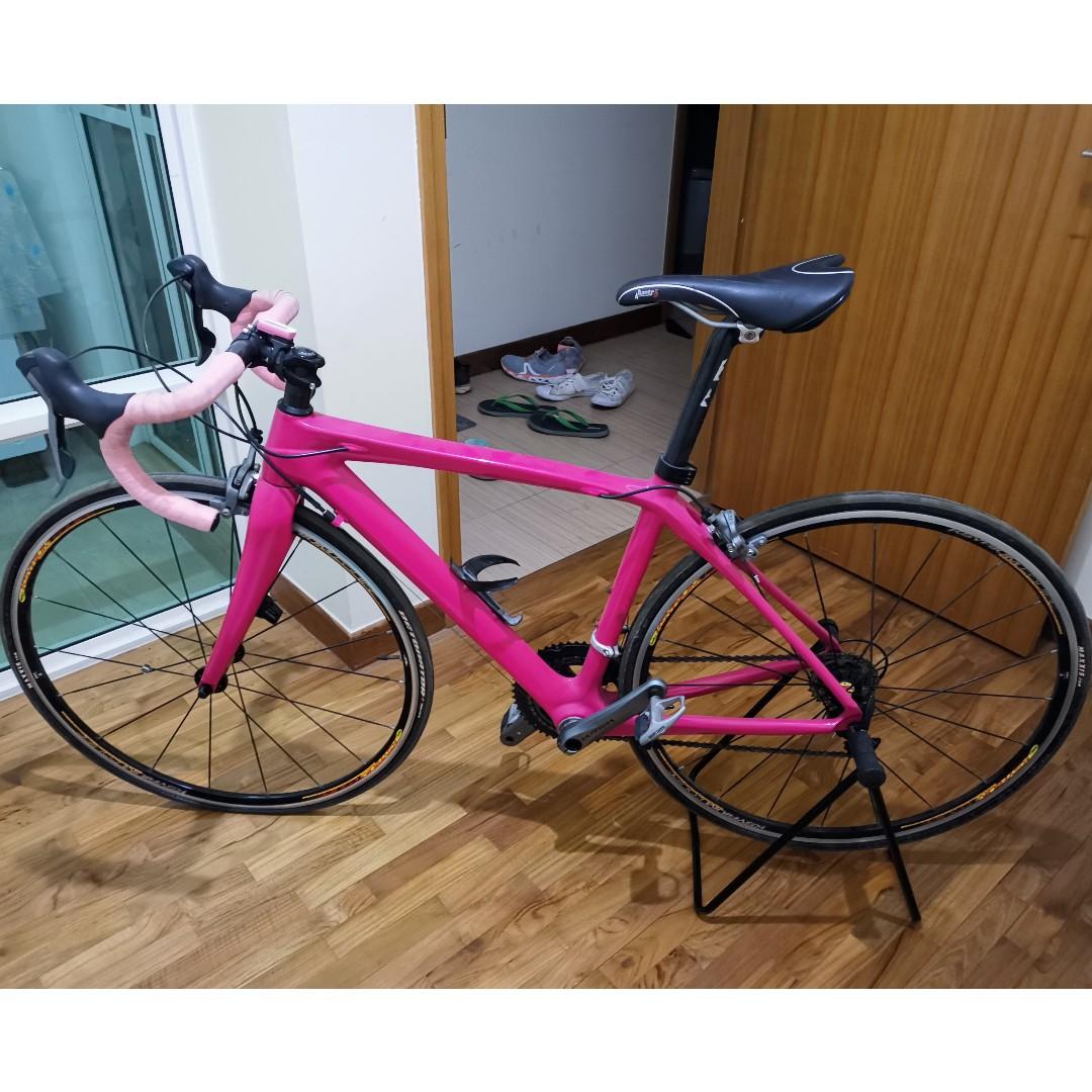 Pink road bike for sale hotsell