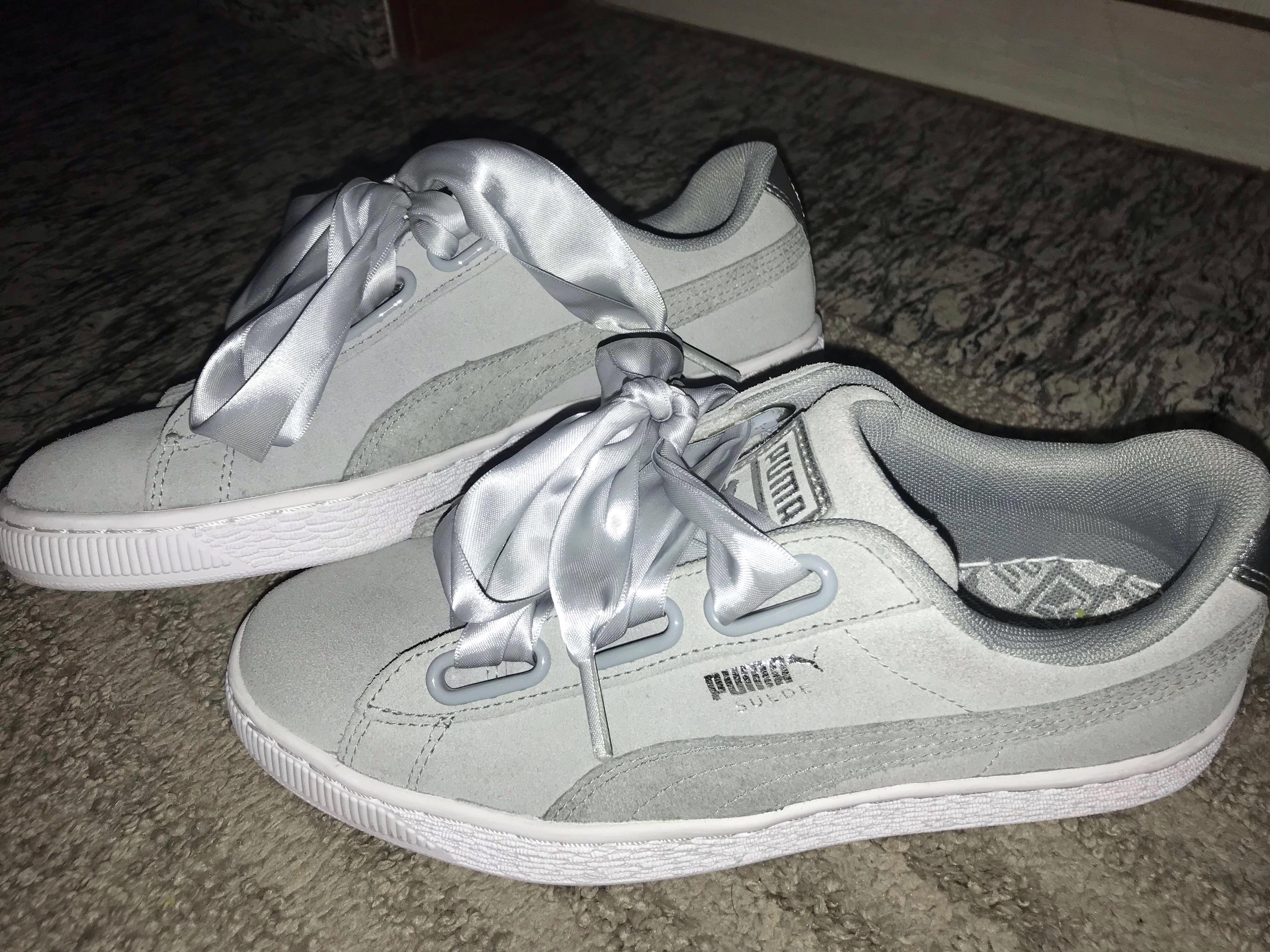Puma Suede Heart Safari in Grey, Women's Fashion, Shoes, Sneakers on  Carousell