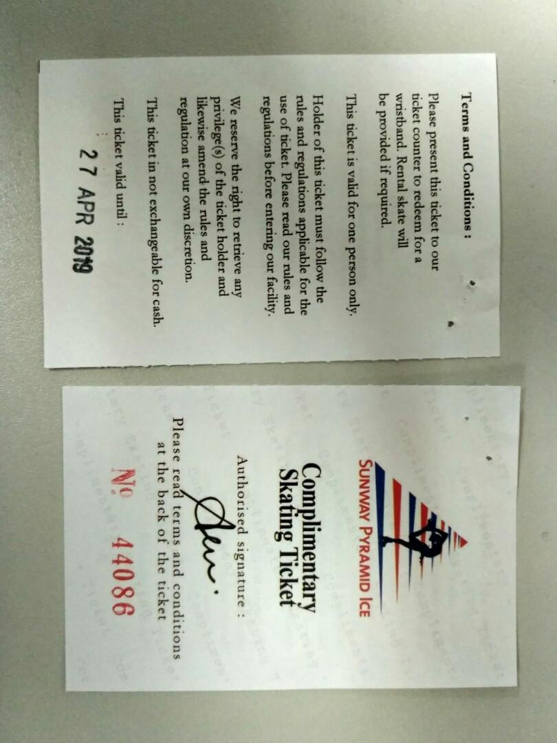 Sunway Pyramid Ice Skating Ticket, Tickets & Vouchers, Local