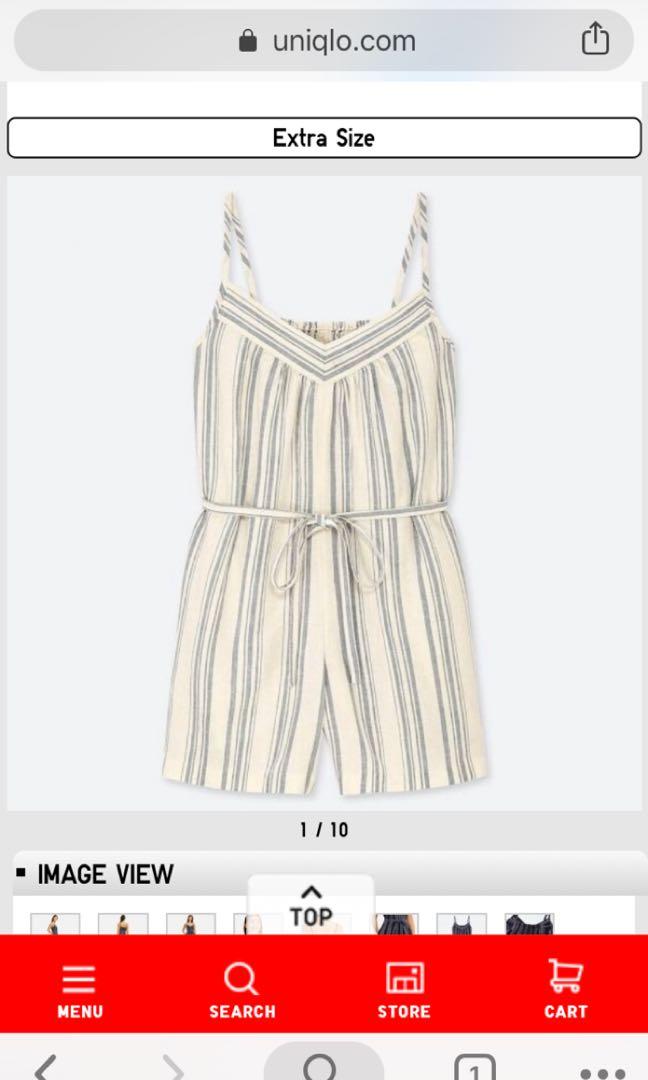 uniqlo linen romper