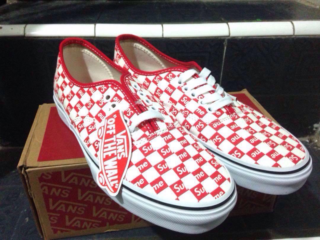 Supreme Vans Checker Logo Authentic Pro-