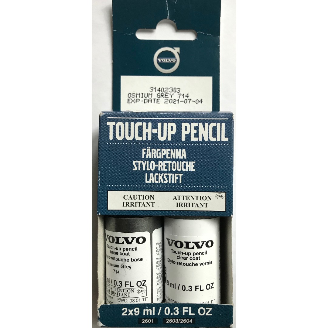 Volvo Genuine TouchUp Paint Set Osmium Grey (code 714), Car
