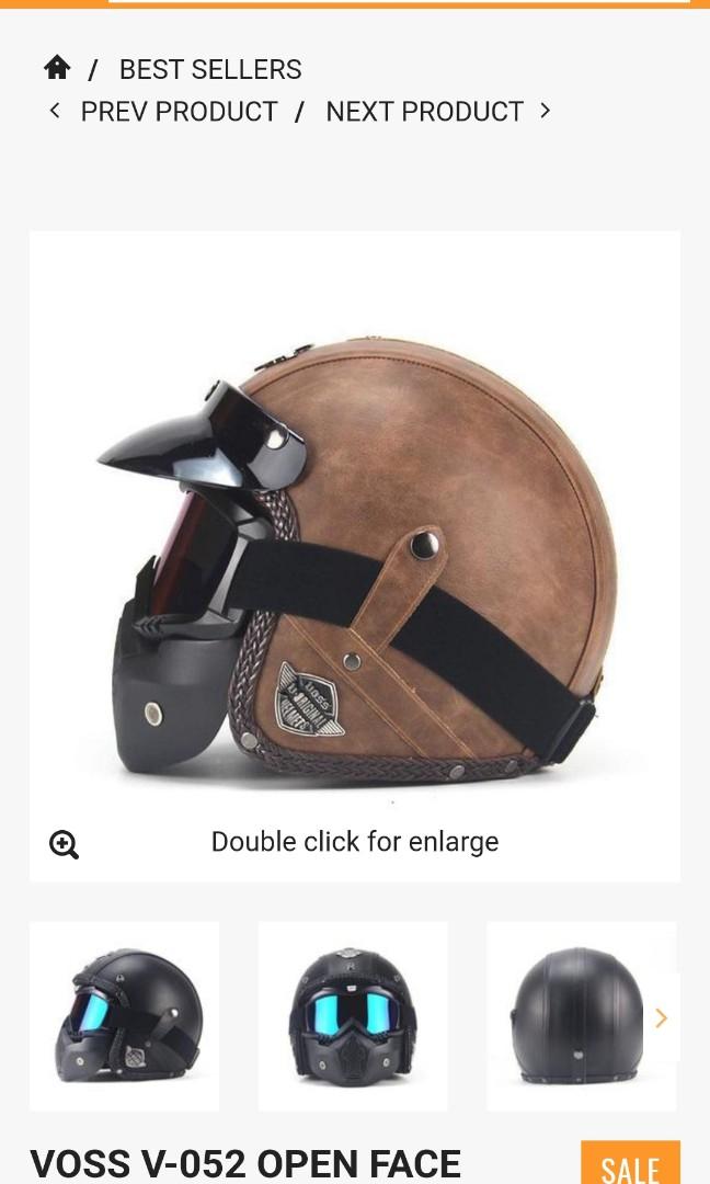 Voss Original Leather Helmet Sports Equipment Other Sports