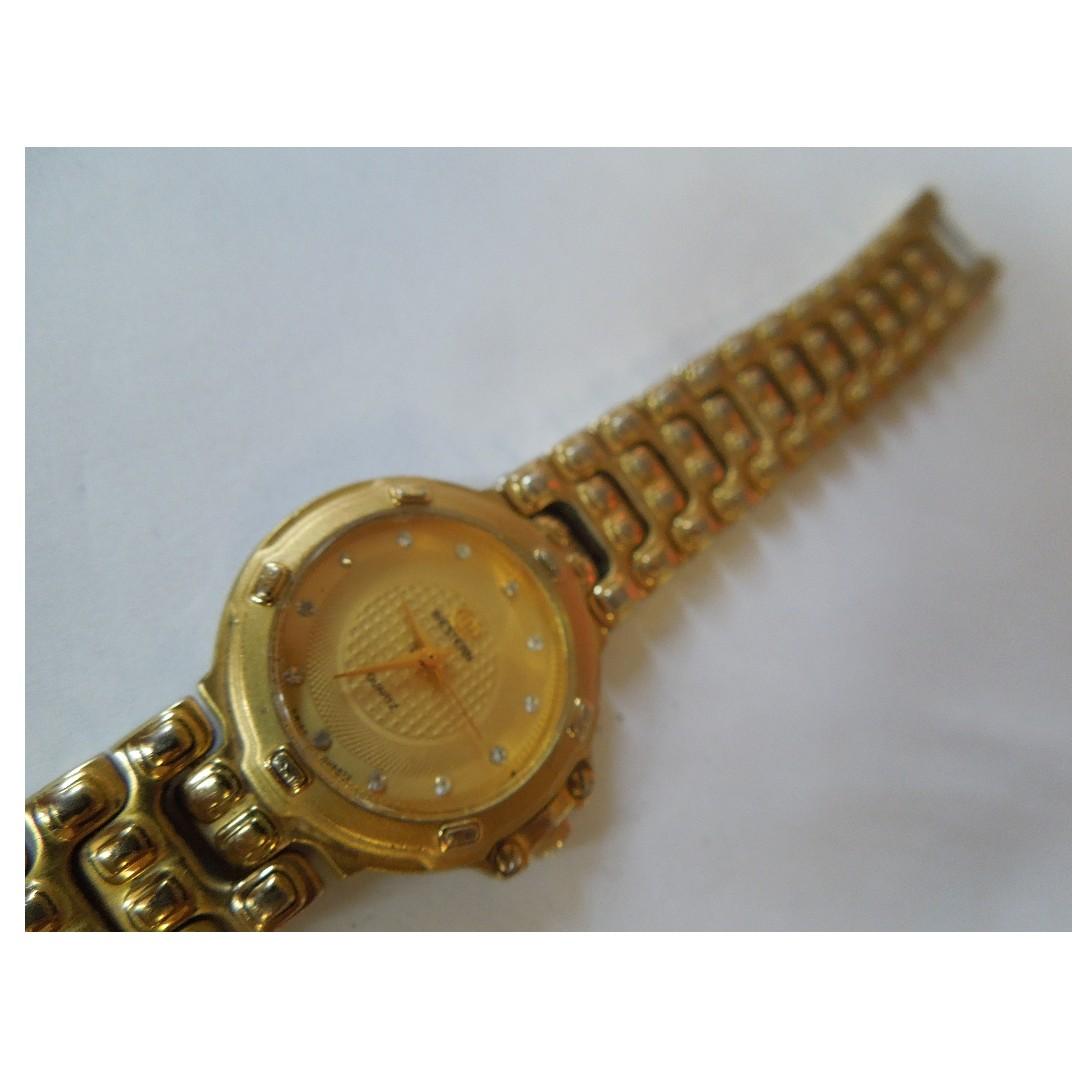 Western swiss quartz 2025 22k gold electroplated price