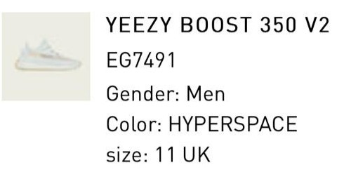 yeezy hyperspace stock numbers